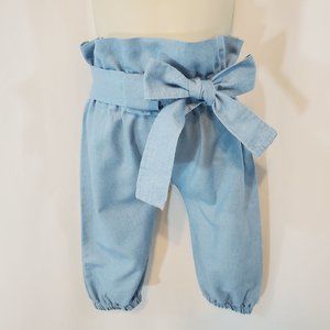 Handmade Pants w/ Hairbow - Size 12 Months